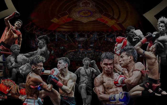 Montage de combattants Muay Thaï en action